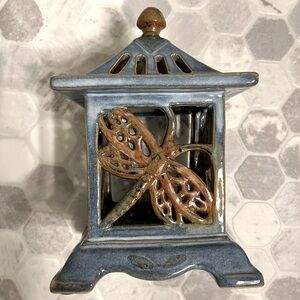 Ceramic Dragonfly Tea light Lantern